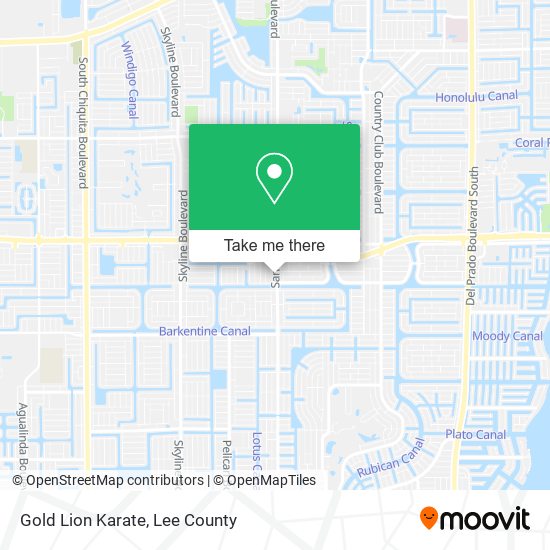 Gold Lion Karate map