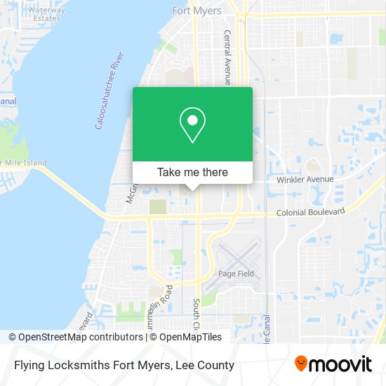 Flying Locksmiths Fort Myers map