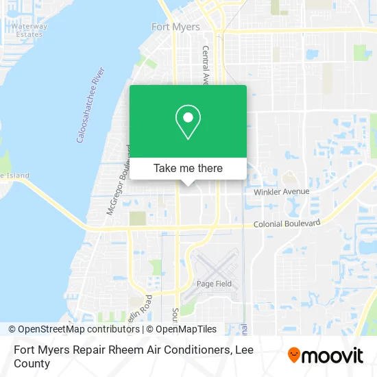 Mapa de Fort Myers Repair Rheem Air Conditioners