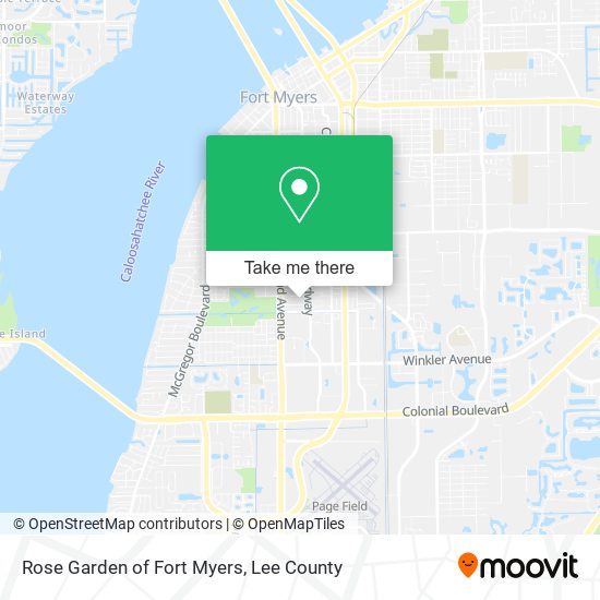 Rose Garden of Fort Myers map