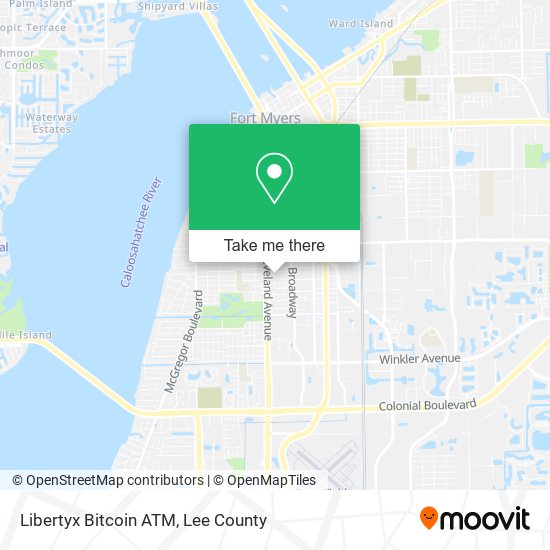 Mapa de Libertyx Bitcoin ATM