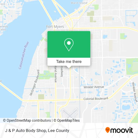 J & P Auto Body Shop map