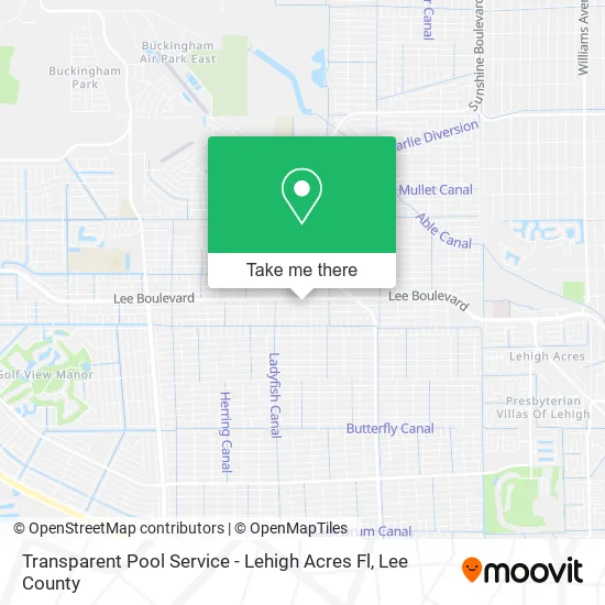 Transparent Pool Service - Lehigh Acres Fl map