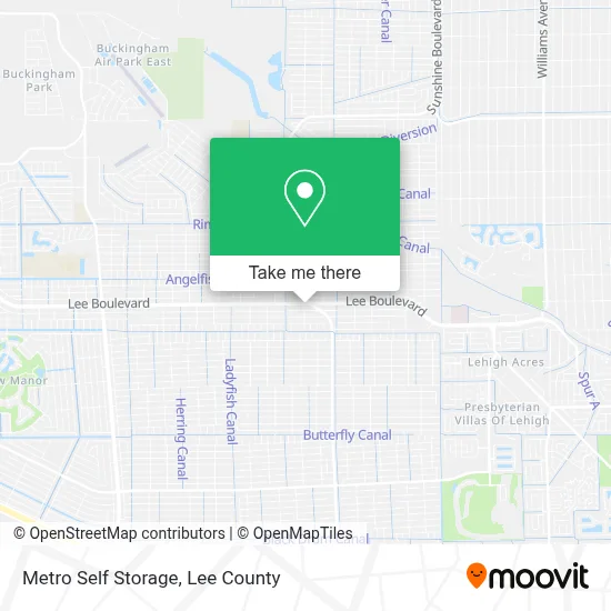 Metro Self Storage map