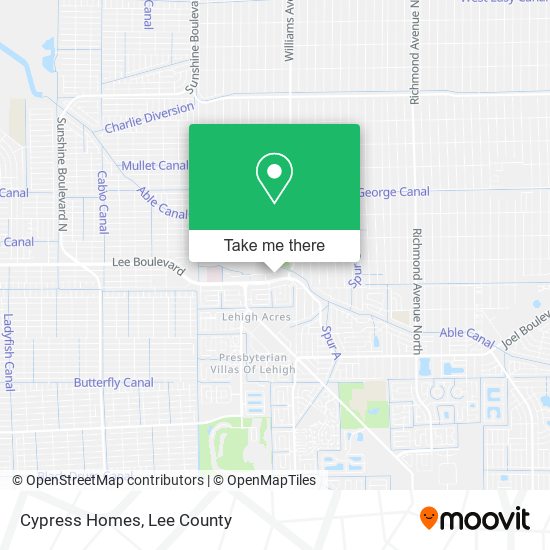 Cypress Homes map