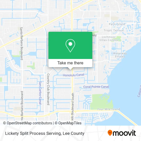 Lickety Split Process Serving map