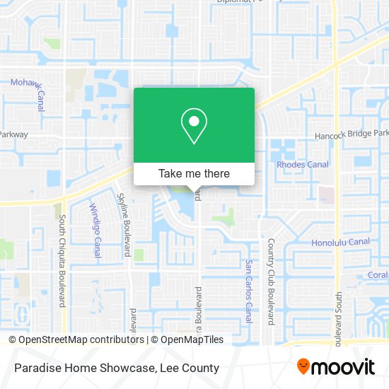 Paradise Home Showcase map