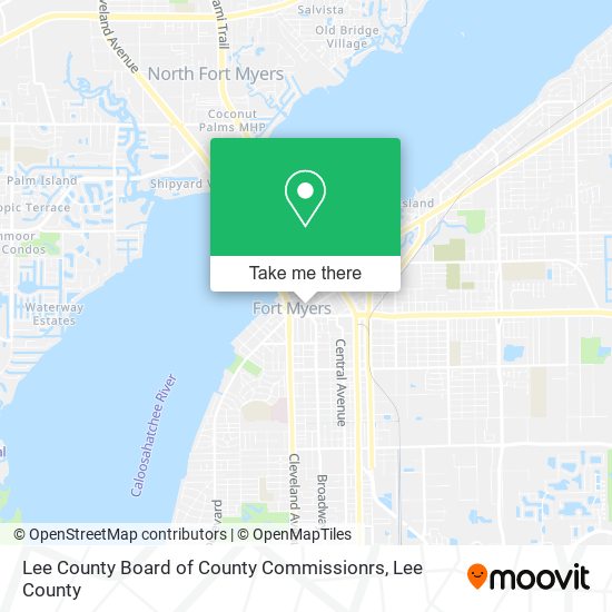 Mapa de Lee County Board of County Commissionrs