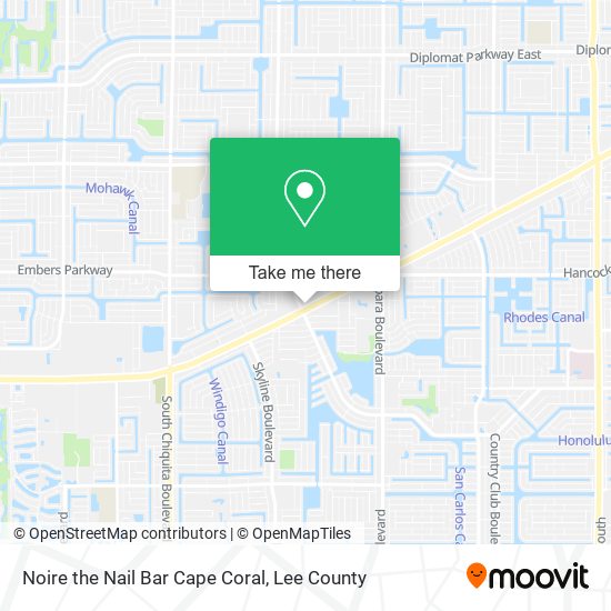 Noire the Nail Bar Cape Coral map