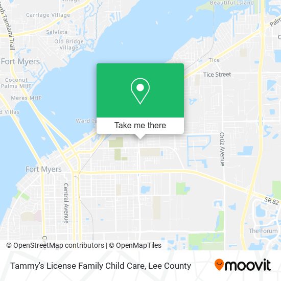 Tammy's License Family Child Care map