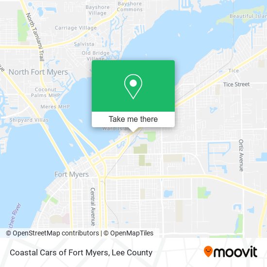 Coastal Cars of Fort Myers map