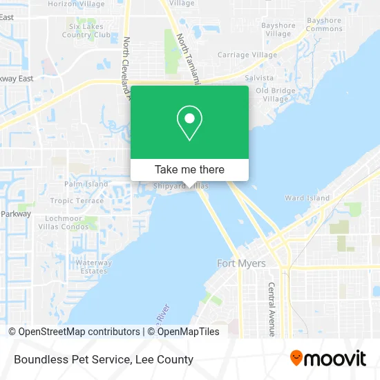 Boundless Pet Service map