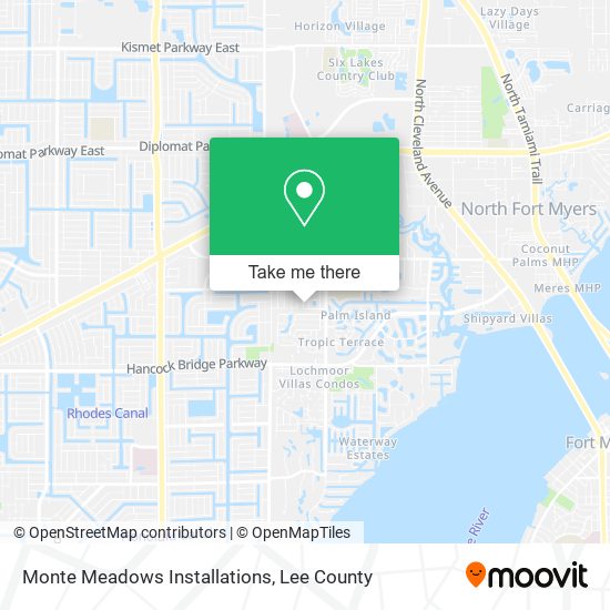 Mapa de Monte Meadows Installations