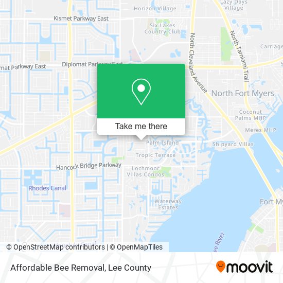 Affordable Bee Removal map