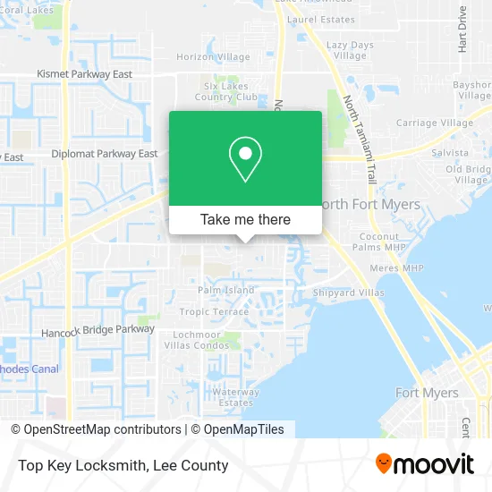 Top Key Locksmith map