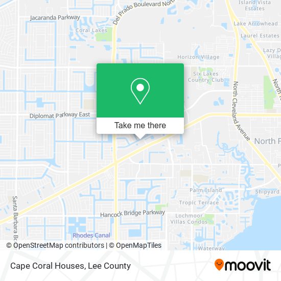 Mapa de Cape Coral Houses