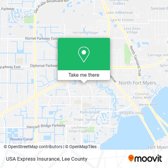 Mapa de USA Express Insurance