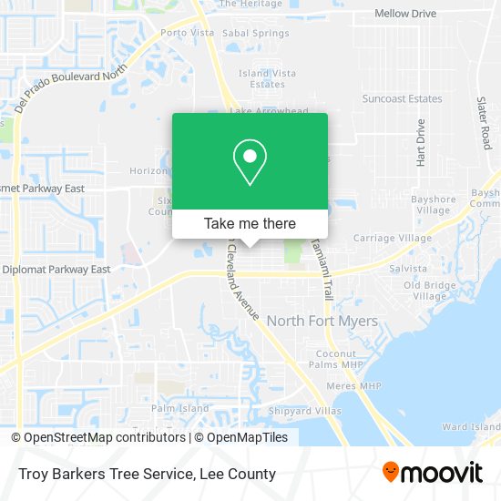 Troy Barkers Tree Service map