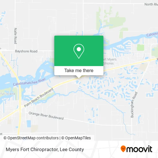 Myers Fort Chiropractor map