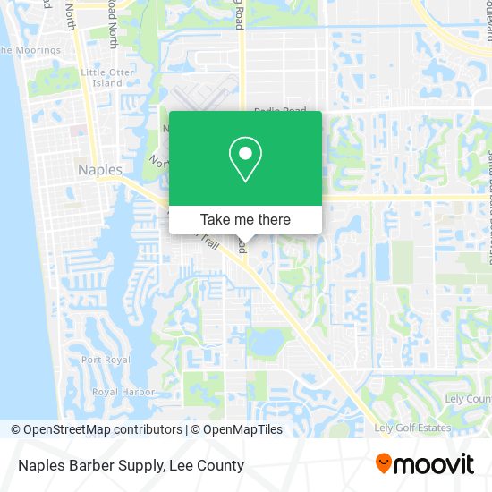 Naples Barber Supply map