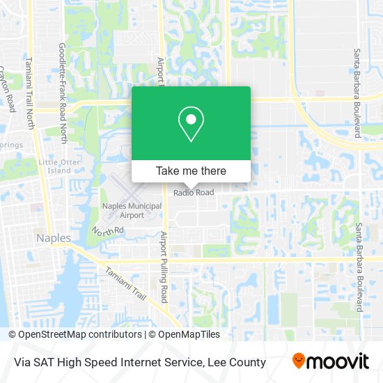Mapa de Via SAT High Speed Internet Service
