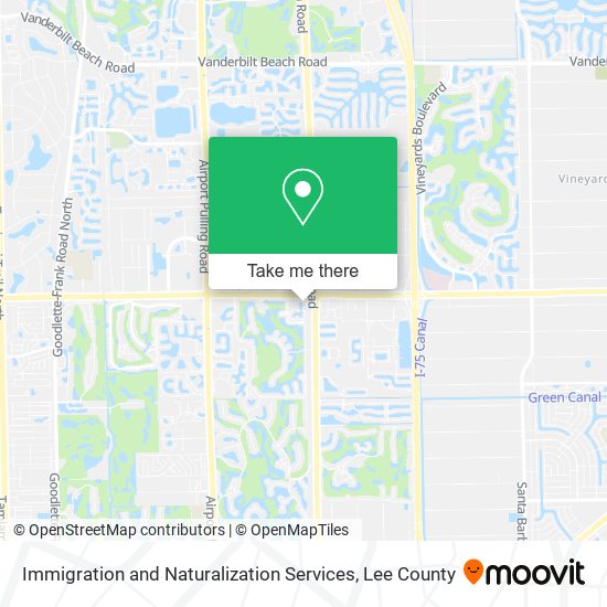 Immigration and Naturalization Services map