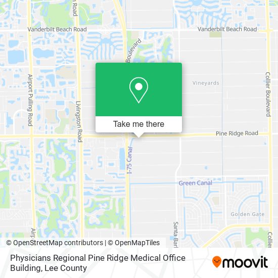 Physicians Regional Pine Ridge Medical Office Building map