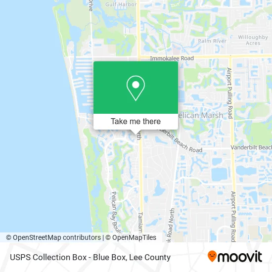 USPS Collection Box - Blue Box map