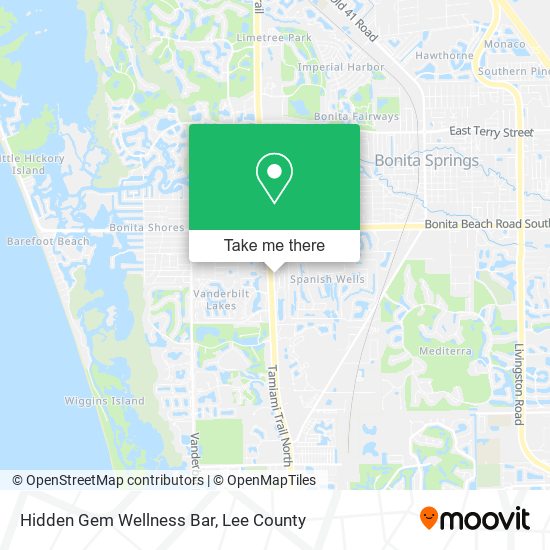 Hidden Gem Wellness Bar map
