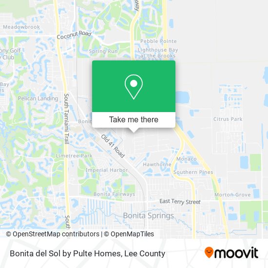 Bonita del Sol by Pulte Homes map