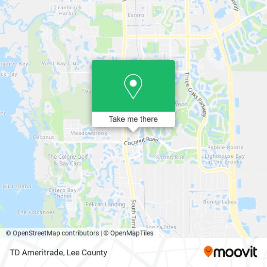 TD Ameritrade map