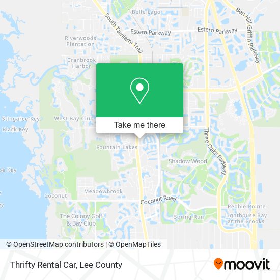 Thrifty Rental Car map