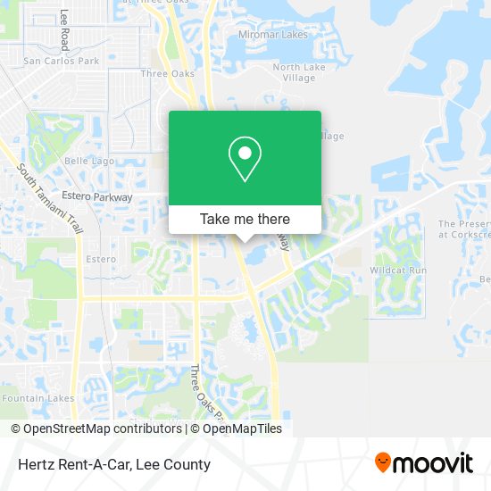 Hertz Rent-A-Car map