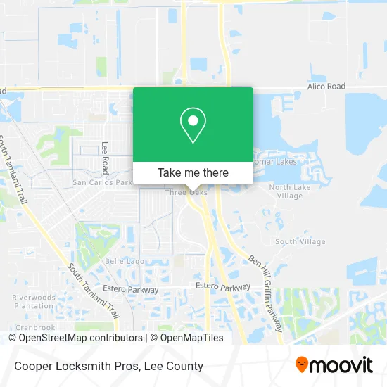 Cooper Locksmith Pros map