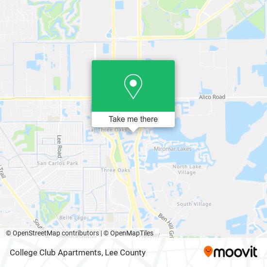 Mapa de College Club Apartments
