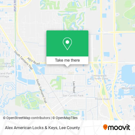 Alex American Locks & Keys map