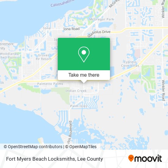 Fort Myers Beach Locksmiths map