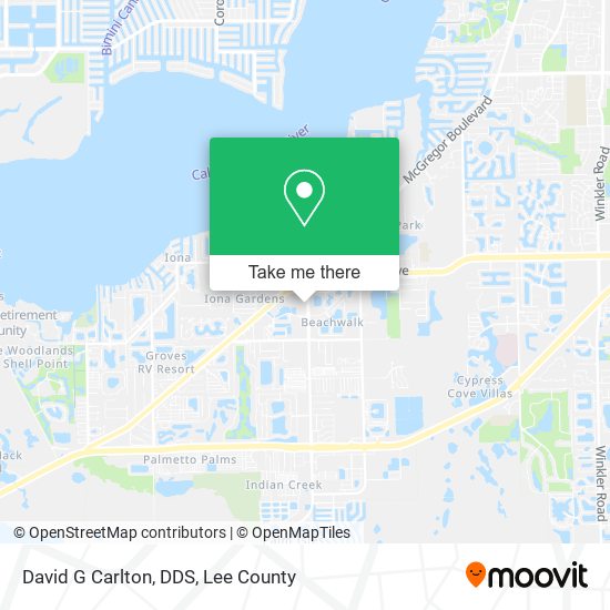 David G Carlton, DDS map