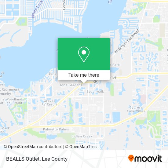 BEALLS Outlet map