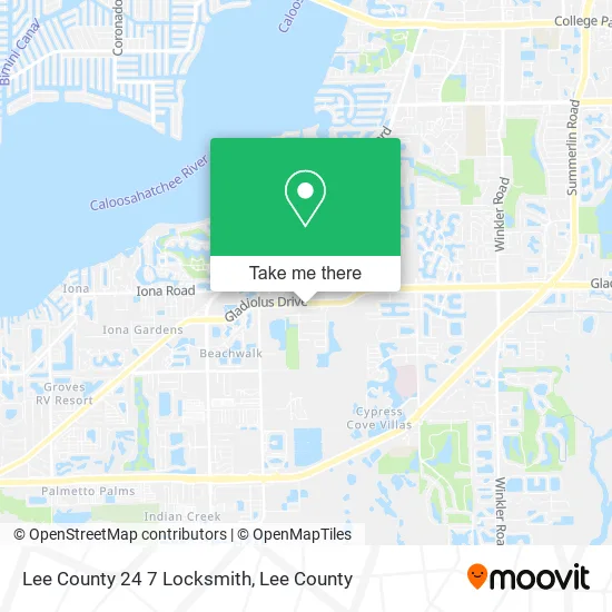 Lee County 24 7 Locksmith map