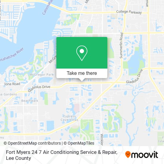 Mapa de Fort Myers 24 7 Air Conditioning Service & Repair