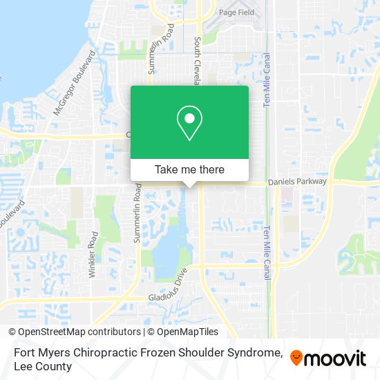 Fort Myers Chiropractic Frozen Shoulder Syndrome map