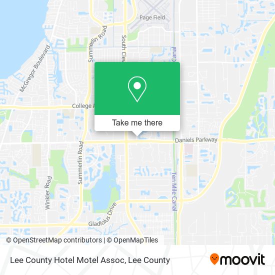 Lee County Hotel Motel Assoc map