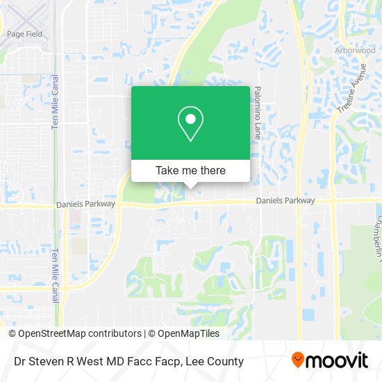 Dr Steven R West MD Facc Facp map