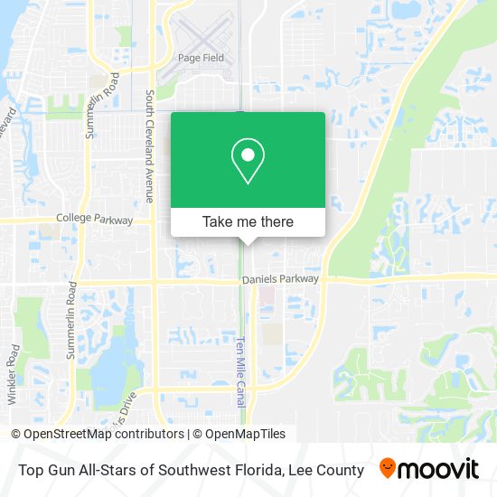 Top Gun All-Stars of Southwest Florida map