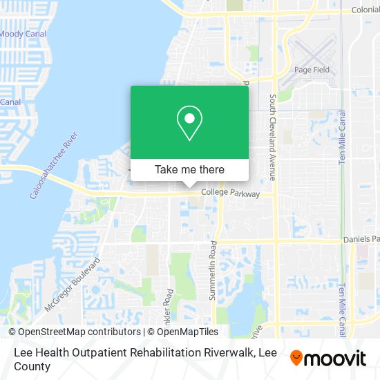Lee Health Outpatient Rehabilitation Riverwalk map