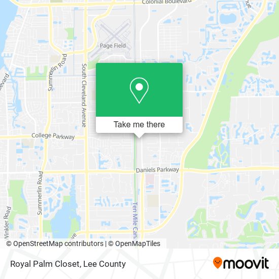 Royal Palm Closet map
