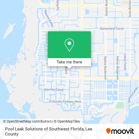 Pool Leak Solutions of Southwest Florida map