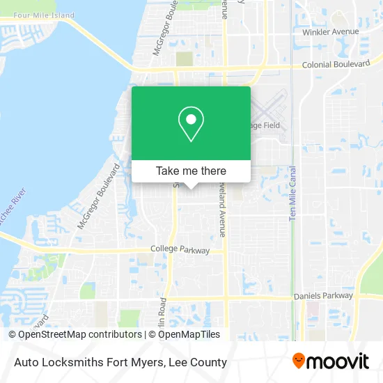 Auto Locksmiths Fort Myers map