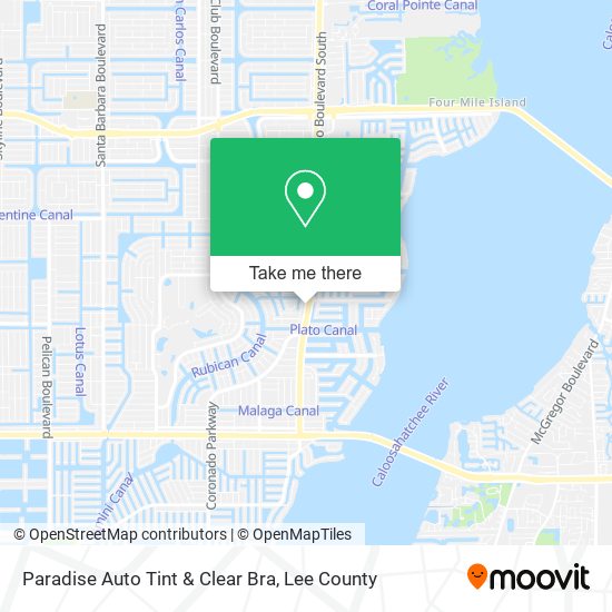 Paradise Auto Tint & Clear Bra map